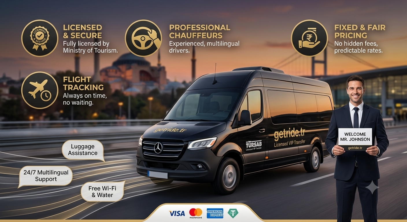 Getride.tr: Turkey's Most Reliable and Fully Licensed VIP Transfer Platform